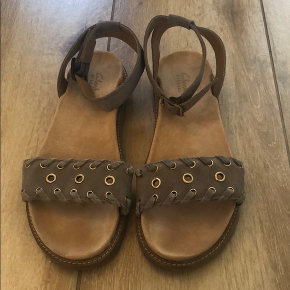 Clarks Shoes - {Clarks} Artisan Suede Sandals